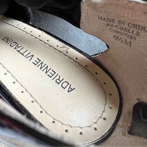 Adrienne Vittadini Black Chelle Cork Wedge Platform Heels Sandals Shoes Size 6.5 - Picture 8 of 9